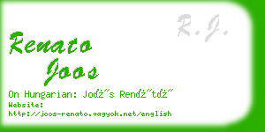 renato joos business card